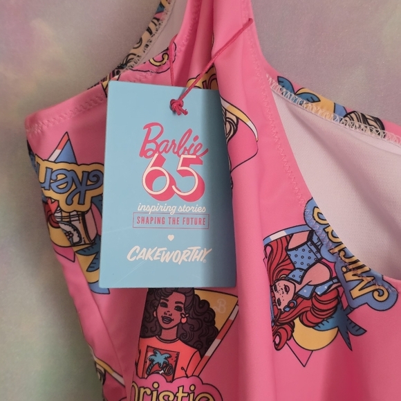 Cakeworthy Barbie Pink California Dream Swimsuit Size 4X - Picture 6 of 10